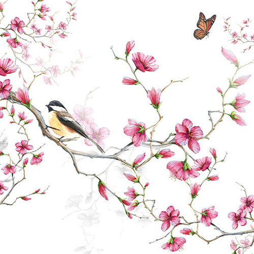 Салфетки Bird and Blossom white 