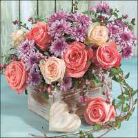 Art.No.13313010- Салфетки Roses and Chrysanthemums от 