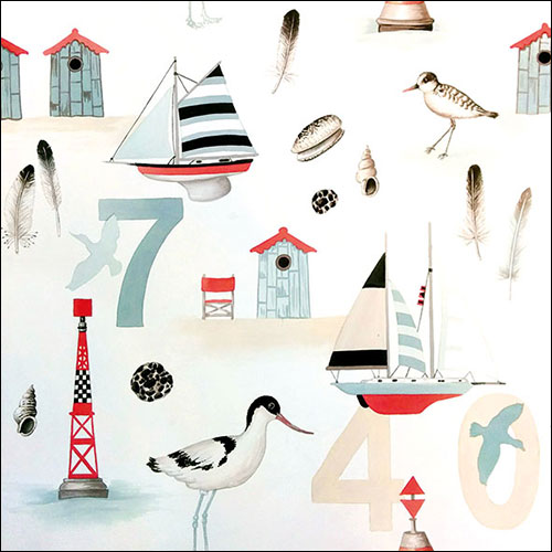 Салфетки Beach Numbers