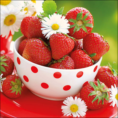 Салфетки Strawberries In Bowl
