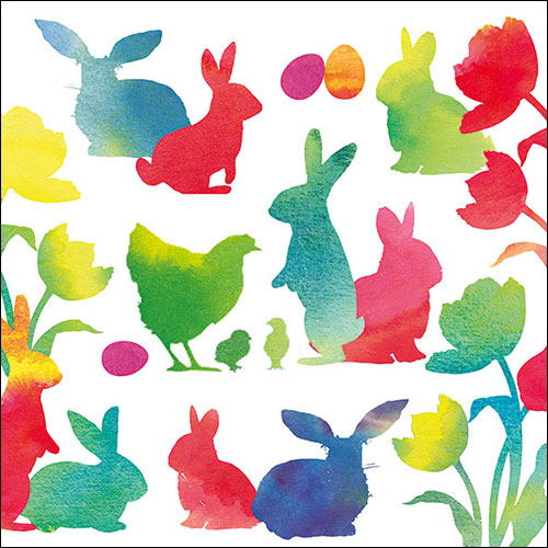 Салфетки Easter Silhouettes