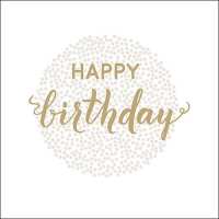 Art.No.13312516- Салфетки Birthday Dots Gold от 