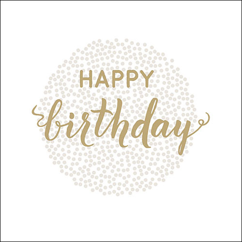 Салфетки Birthday Dots Gold