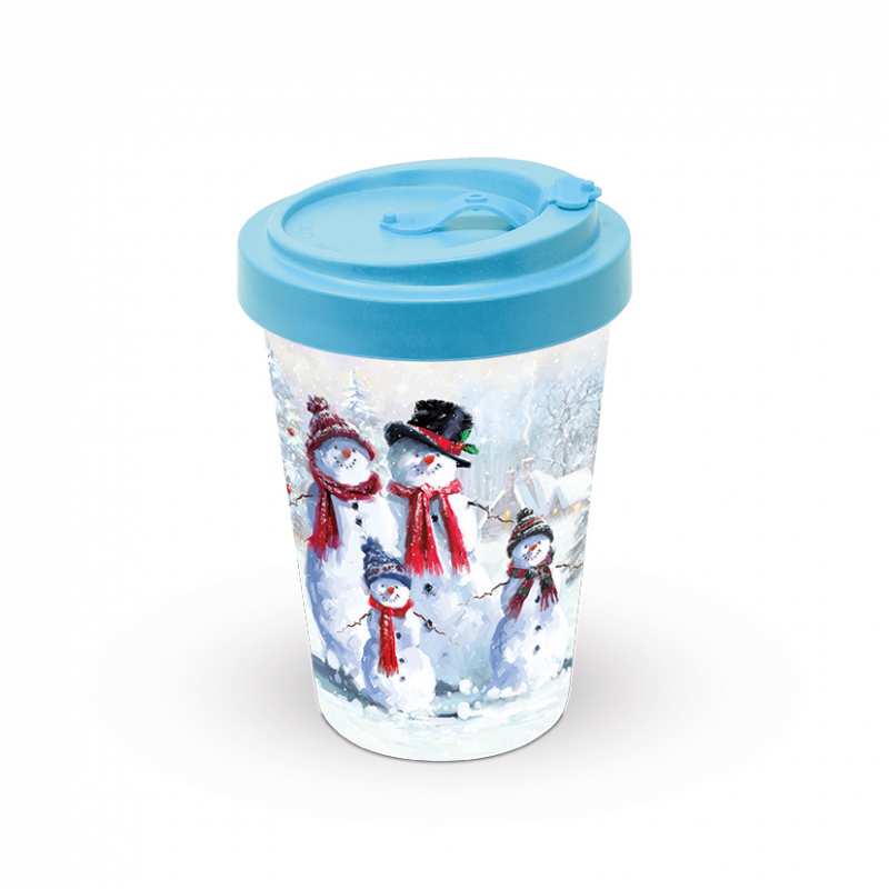 Чаша Bamboo Travel Mug Snowman With Hat 400мл