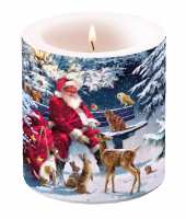 Art.No.39213410- Свещ  Santa On Bench  от 