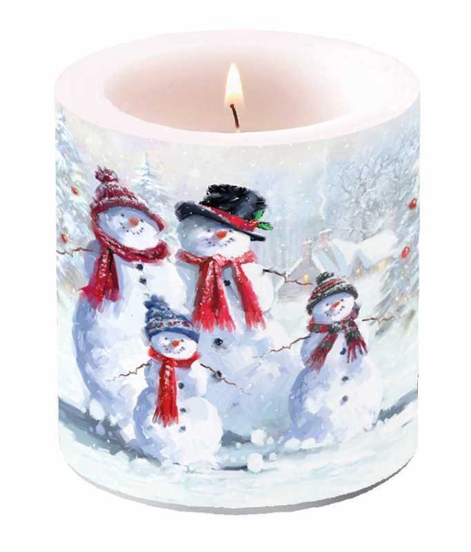 Свещ малка Snowman With Hat 39213435