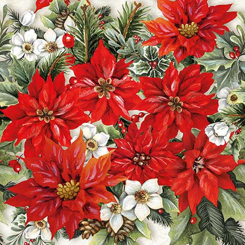 Салфетки Poinsettia All Over 