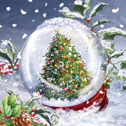 Салфетки Tree In Snowglobe 