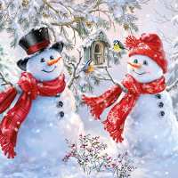 Art.No.33310720- Салфетки Snowmen And Birds от 