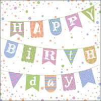 Art.No.13313121- Салфетки Birthday Garland Blue  от 