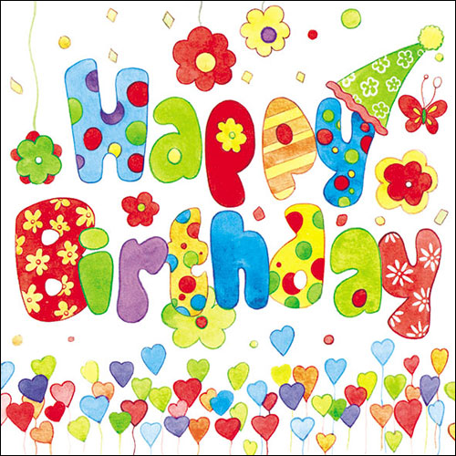 Салфетки Happy Birthday 