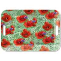 Art.No.13914210- Поднос Painted poppies green от 