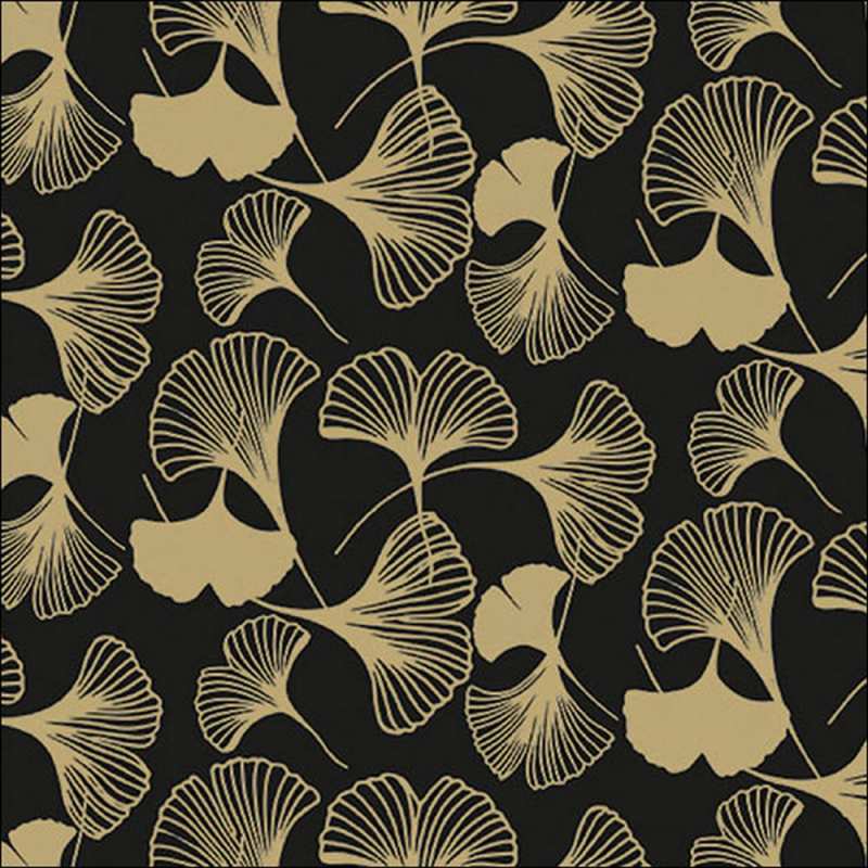 Салфетки Gingko black/gold