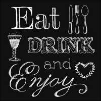 Art.No.13308950- Салфетки Eat drink black от 