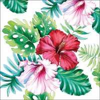 Art.No.13313145- Салфетки Hibiscus Floral white от 