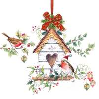 Art.No.33315320- Салфетки X-mas birdhouse от 