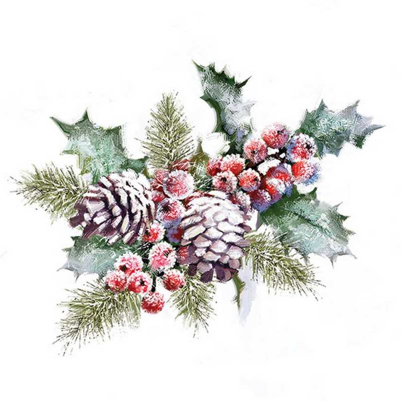 Салфетки Holly and berries