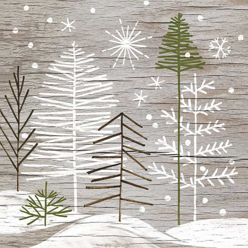 Салфетки Trees on wood