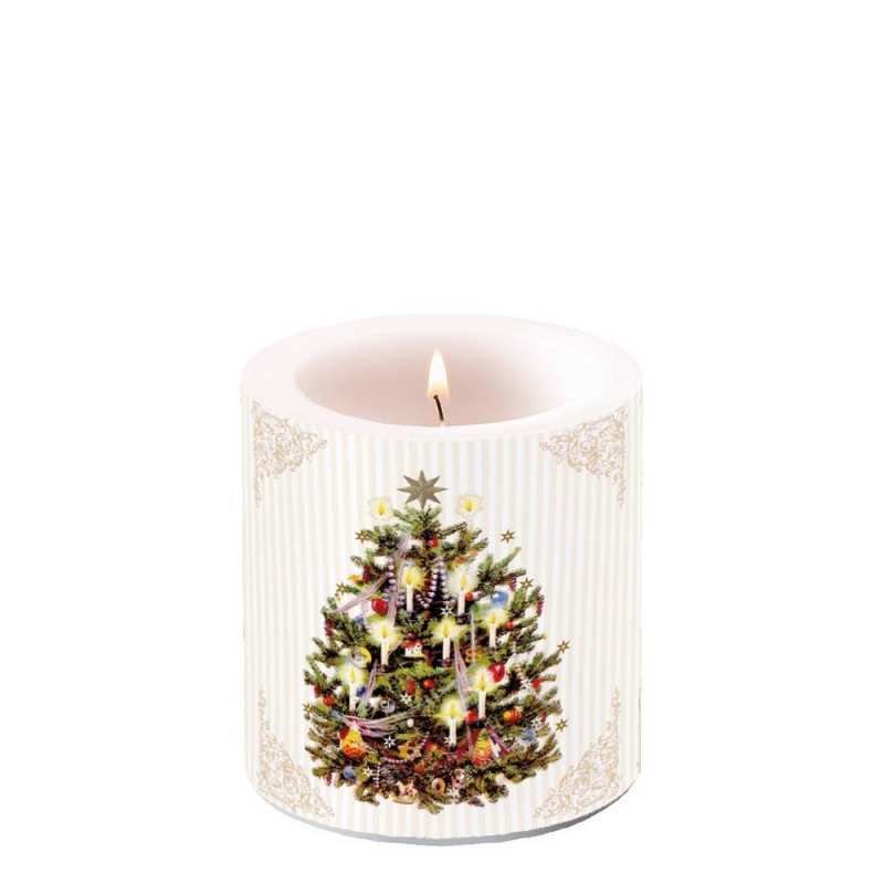 Свещ малка X-mas tree cream