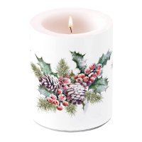 Art.No.39115570- Свещ голяма Holly and berries от 