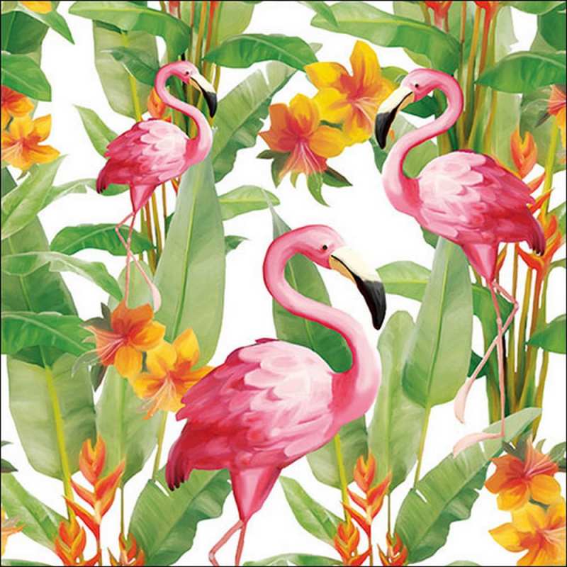 Салфетки Flamingos White