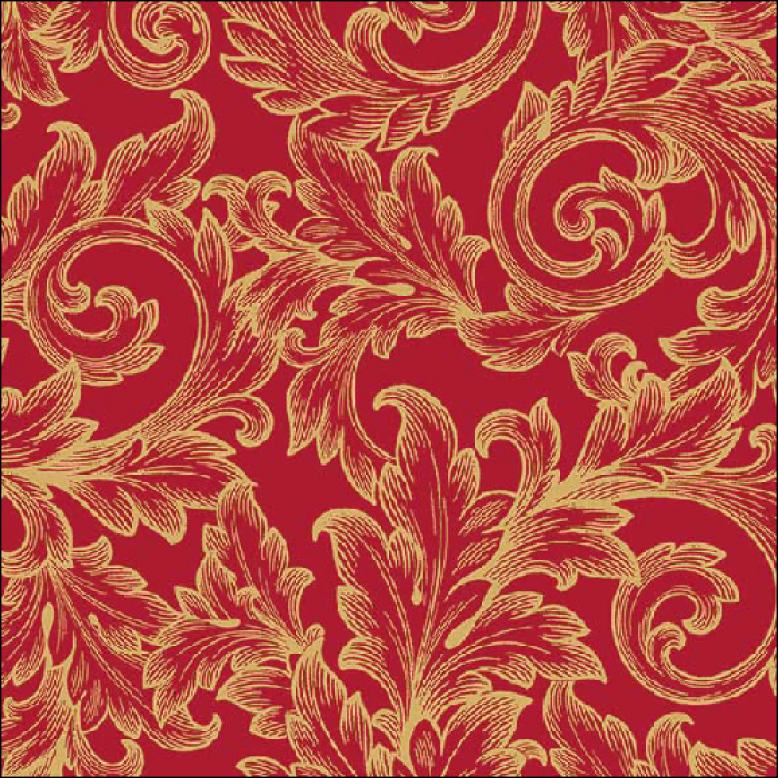 Салфетки Baroque gold red
