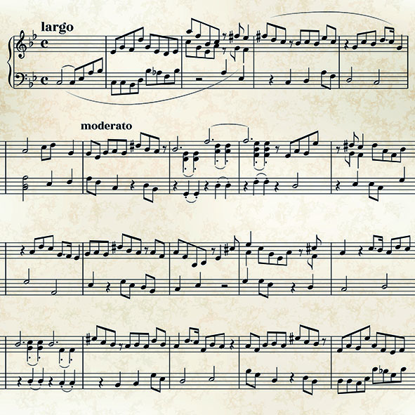 Салфетки Sheet music