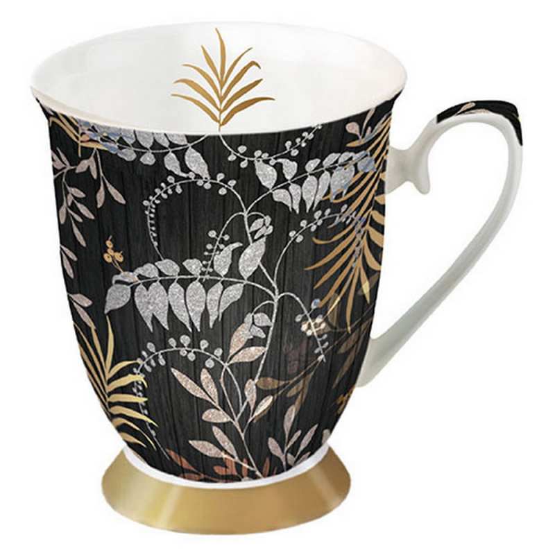 Чаша Luxury leaves black