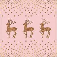 Art.No.33311080- Салфетки Deer and dots rose gold от 