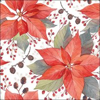 Art.No.33316490- Салфетки Poinsettia and berries от 