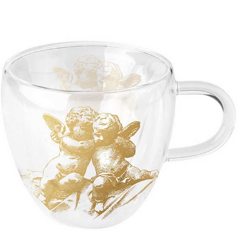 Чаша стъкло Classic angels gold