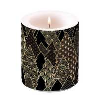 Art.No.39316505- Свещ средна Luxury Trees Black от 