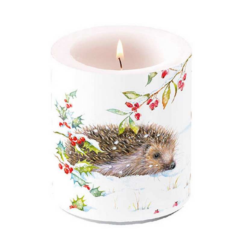 Свещ средна Hedgehog in Winter