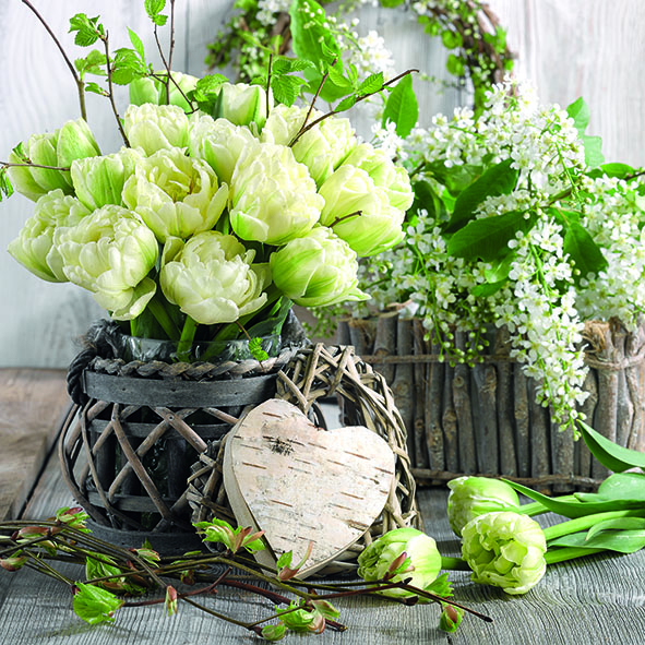 Салфетки White tulips