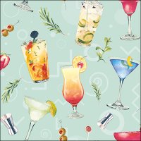 Art.No.13317225- Салфетки Cocktail party aqua от 