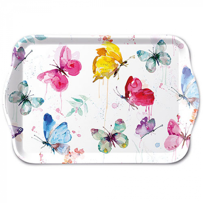 Поднос Butterfly collection white