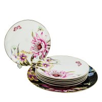 Art.No.23458- Сервиз за торта Цветя от 