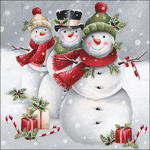 Салфетки Smiling snowmen