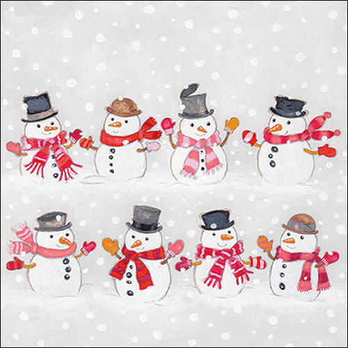 Салфетки Dancing snowmen