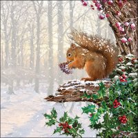 Art.No.33317860- Салфетки Squirrel in tree от 