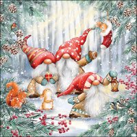 Art.No.33317895- Салфетки Gnomes snowy forest от 