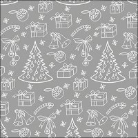 Art.No.33318112- Салфетки Outlined ornaments silver от 