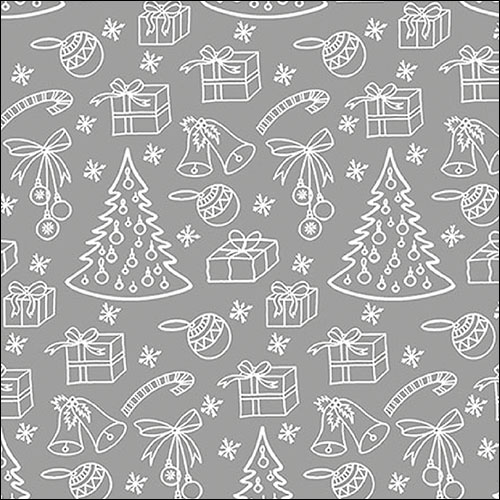 Салфетки Outlined ornaments silver