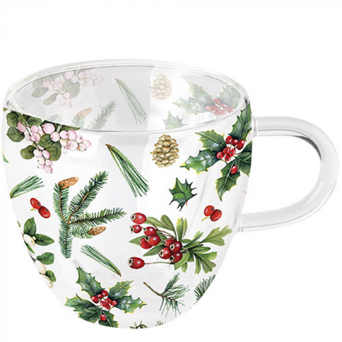 Чаша Winter greenery white