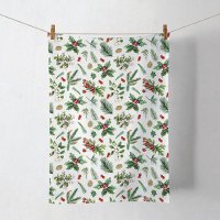Art.No.37816495- Кърпа Winter greenery white от 