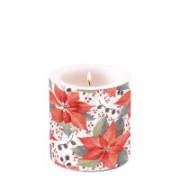 Art.No.39216490- Свещ малка Poinsetia and berries от 