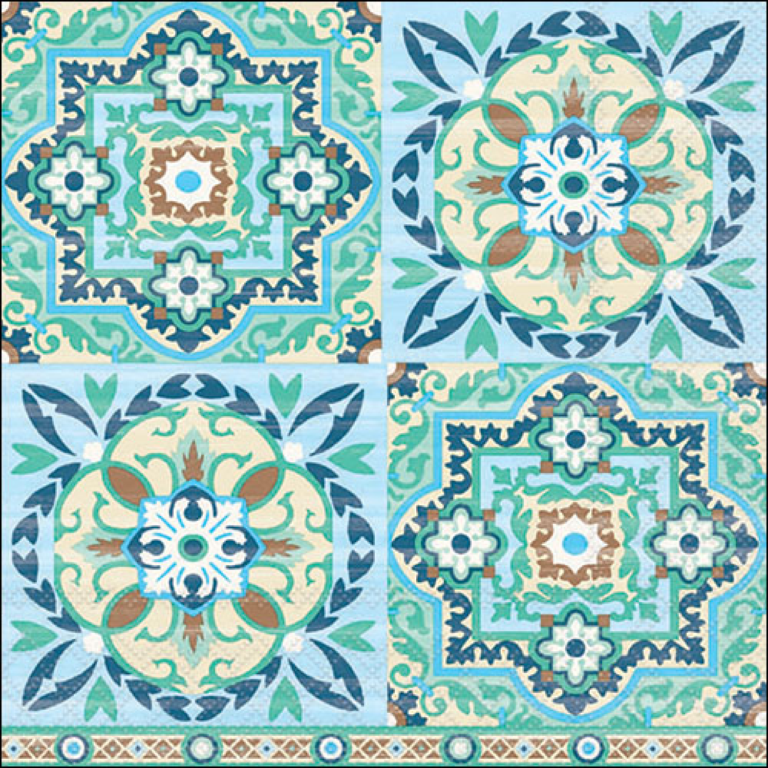 Салфетки Tiles green
