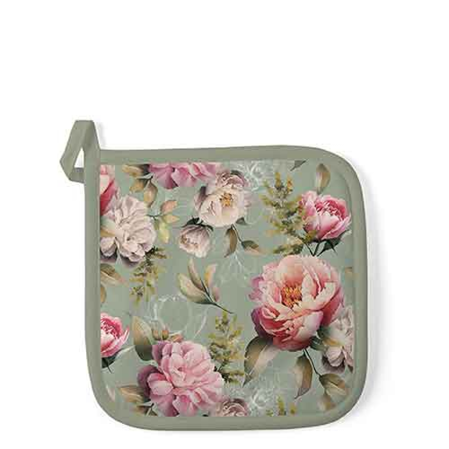 Ръкохватка Peonies composition green