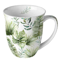 Art.No.18418215- Чаша Jungle leaves white от 