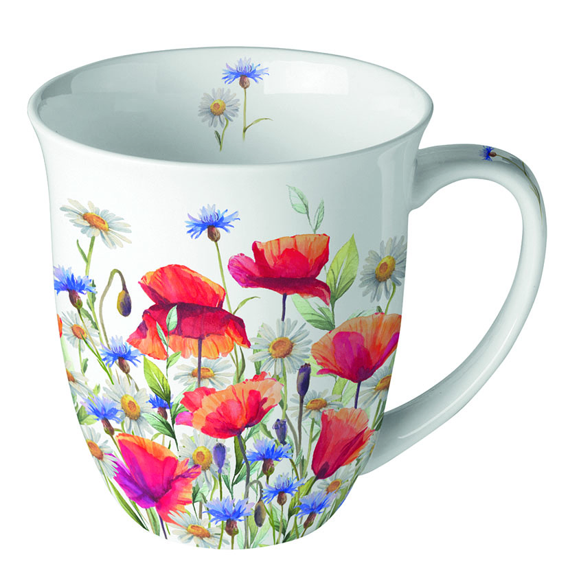 Чаша Poppies and cornflowers 